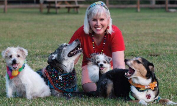 Shannon Spring ’94 surrounded by good dogs